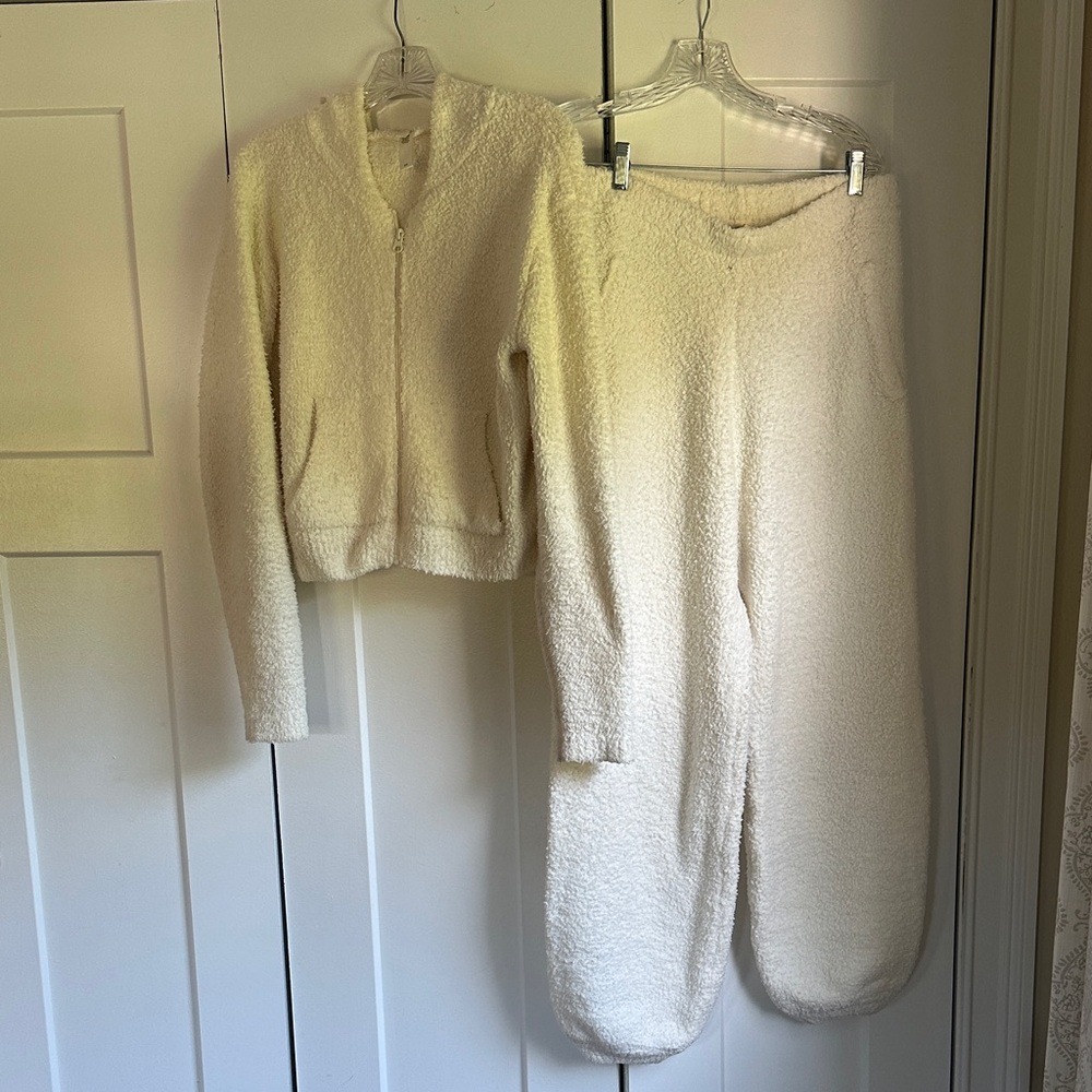 Skims Cozy Set Fleece Hoodie and Pants Set